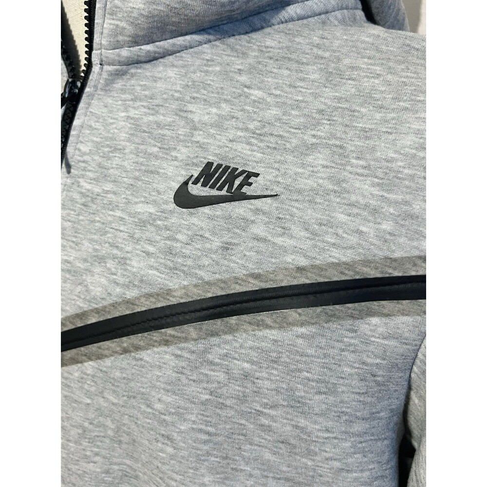 Nike Sportswear Tech Fleece Hoodie Mens Large Gray Full Zip Jacket CU4490-063 - Picture 4 of 9
